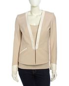 Catherine Catherine Malandrino Faux-Leather Contrast Jacket - Lyst