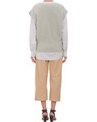 Chloé Leather Wide-Leg Cropped Pants - Lyst