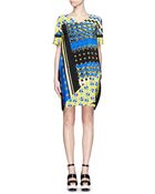 Prabal Gurung Collage Floral Print Silk Dress - Lyst