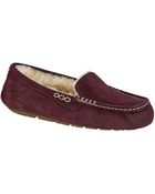 Ugg Ladies Ansley Suede Moccasin Slippers - Lyst