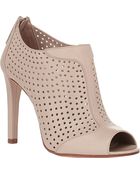 Prada Perforated Back-Zip Booties - Lyst