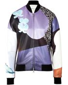 3.1 Phillip Lim Satin Printed Soleil Bomber Jacket - Lyst