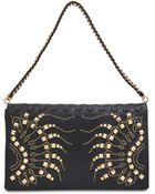 Roberto Cavalli Regina Studded Clutch - Lyst