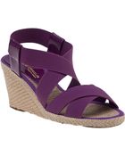 Andre Assous Dalmira-Mid Wedge Espadrille Purple Fabric - Lyst