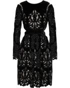 Erdem Franzi Laser-Cut Embroidered Velvet Dress - Lyst