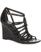 Lauren by Ralph Lauren Ailey Caged Wedge Sandal - Lyst