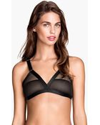 H&M Non-Wired Mesh Bra - Lyst