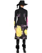 Yohji Yamamoto Wool & Printed Wool Gabardine Dress - Lyst