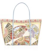 Dolce & Gabbana Fan Print Leather Escape Bag - Lyst