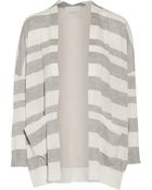 Mason by Michelle Mason Silk-Paneled Striped Cashmere Cardigan - Lyst