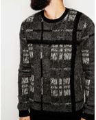 Asos Checked Sweater With Mohair - Lyst