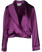 Fausto Puglisi Silk Satin Single-Breasted Blazer - Lyst