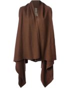 Rick Owens Asymmetric Cardigan - Lyst