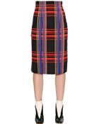 Tsumori Chisato Wool & Cotton Jacquard Pencil Skirt - Lyst