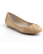 Nine West Blustery Pleated Leather Ballet Flats - Lyst
