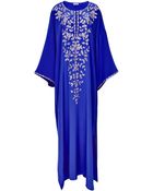 Oscar de la Renta Pacific Embroidered Caftan With Belt - Lyst