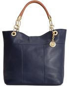 Tommy Hilfiger Leather Th Signature Tote - Lyst