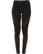 Givenchy Leather Panel Trousers - Lyst
