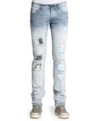 Just Cavalli Ombre Distressed Straightleg Jeans - Lyst
