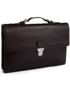 Cole Haan Fold Over Buckle Briefcase - Lyst
