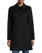 Fleurette Wool Banded-Hem Coat - Lyst