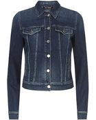 Armani Jeans Embellished Denim Jacket - Lyst