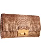 Michael Kors Gia Clutch with Lock - Lyst