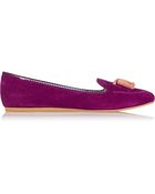 Charles Philip Shanghai Sylvie Suede Loafers - Lyst