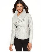 Guess Faux-Leather Faux-Fur-Trim Motorcycle Jacket - Lyst
