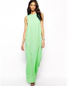 AQ/AQ Amandine Maxi Dress With Keyhole Back - Lyst
