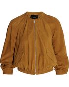 Isabel Marant Vatelle Perforated Suede Bomber Jacket - Lyst