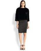 Diane von Furstenberg Metallic Knit Pencil Skirt - Lyst