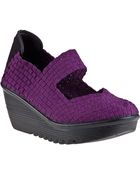 Bernie Mev Lulia Wedge Plum Fabric - Lyst