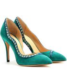 Charlotte Olympia Serpent Vamp Suede Pumps - Lyst