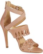 Ivanka Trump Drita Leather Stiletto Sandals - Lyst