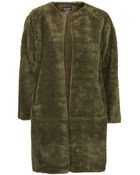Topshop Faux Fur Bonded Throw On Coat - Lyst