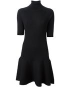 Michael Kors Knitted Ribbed Dress - Lyst