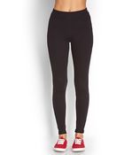 Forever 21 Denim-Style Leggings - Lyst