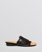 Paul Green Flat Slide Platform Sandals - Bayside - Lyst