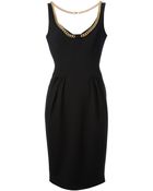 Moschino Chain Embellished Dress - Lyst