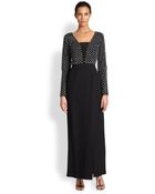 Sachin & Babi Lattice-Stitch Maxi Gown - Lyst