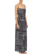Barneys New York Abstract-Print Maxi Dress - Lyst