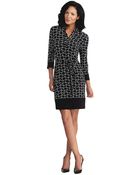 Donna Morgan Geo Print Matte Jersey Shirt Dress - Lyst