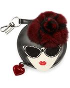 Alice + Olivia Stacey Face Leather And Fur Coin Purse - Lyst