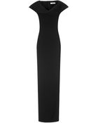 Chalayan Black Sculpted Neckline Long Dress - Lyst