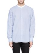 Rag & Bone 'Grandad' Mandarin Collar Stripe Shirt - Lyst