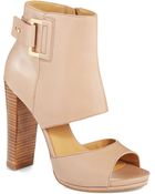Nine West Violet Hour Peep Toe Booties - Lyst