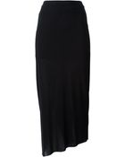 Helmut Lang Long Wrap Skirt - Lyst
