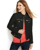 Michael Kors Michael Cropped Leather Moto Jacket - Lyst