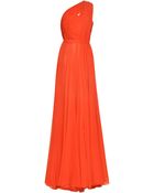 Prabal Gurung Crimson Handdraped Chiffon Gown - Lyst